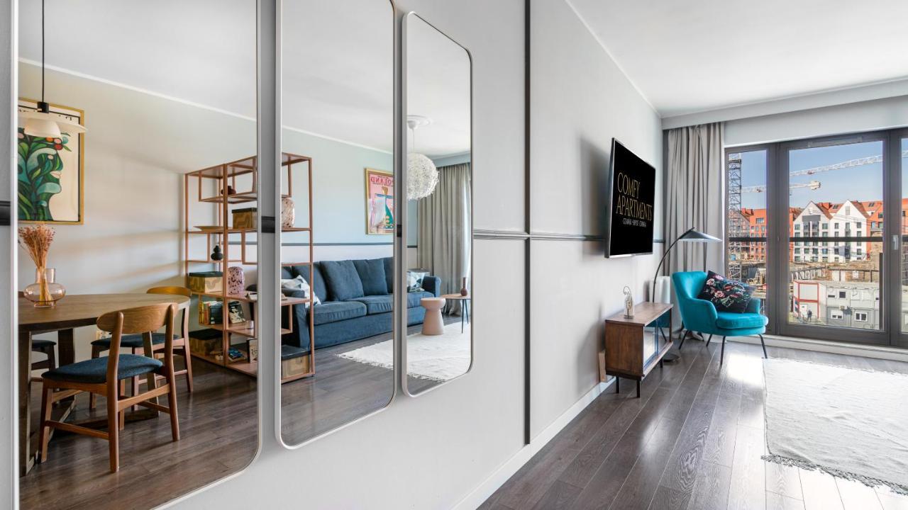 Waterlane W Oknami Na Rzeke - Marina View - Comfy Apartments Гданьск Экстерьер фото